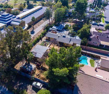 Aerial view of subject property